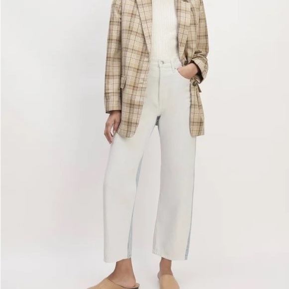 Everlane Denim - Everlane Two Tone Rigid Way-High Cotton Jeans